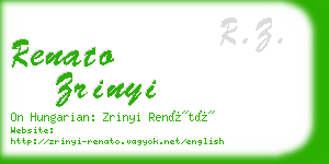 renato zrinyi business card